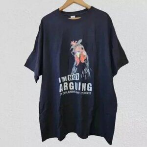 Black Graphic Crew Neck Animal Print Short Sleeve Casual 100% Cotton Tee 2XL